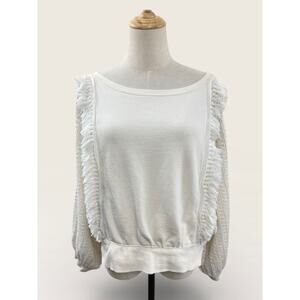 Chicos Black Embellished Jamilah Open Knit Pullover Sweater